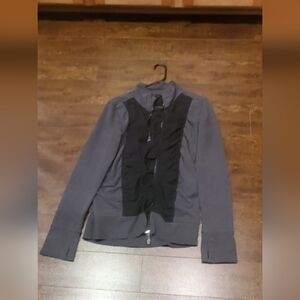 Marc New York Gray and Black Fleece Jacket Size M